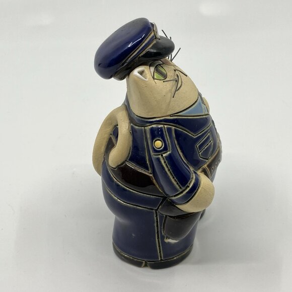 Vintage Olga Artesania Rinconada Pottery Cat Kitty Police Figure 4.5" 1994 - Picture 6 of 8